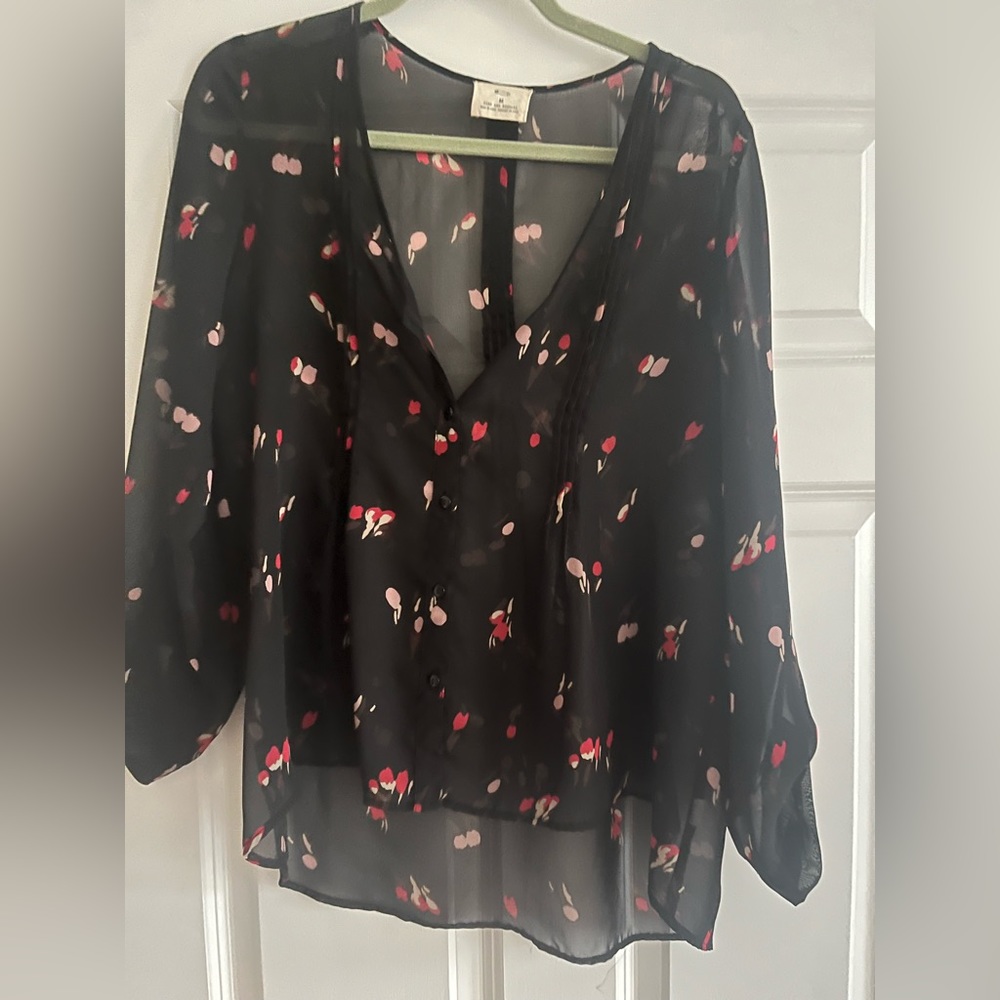 Cherry print blouse
